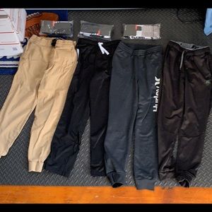 Youth pants and 3 pairs of compression socks